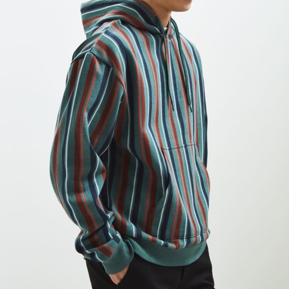 vertical striped sweatshirt